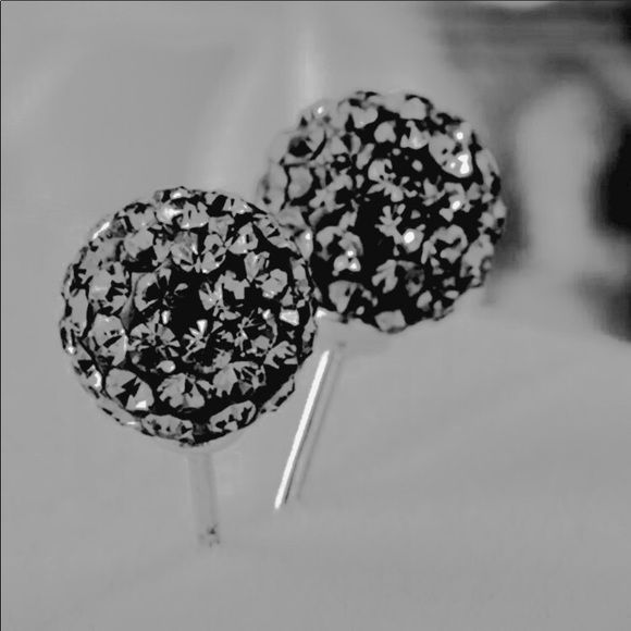 💖 Disco Ball Silver Earrings NEW - Picture 2 of 6